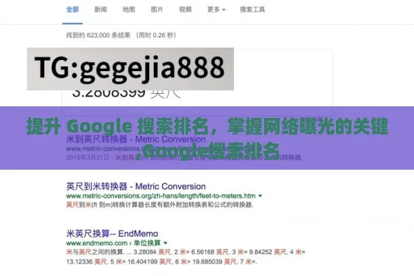 提升 Google 搜索排名，掌握网络曝光的关键,Google搜索排名