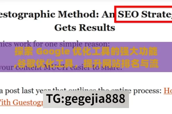 探索 Google 优化工具的强大功能,谷歌优化工具，提升网站排名与流量的利器